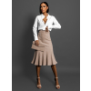 Béžová elegantní midisukně GODIES