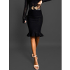 Černá elegantní midisukně CELESTYN s volánem