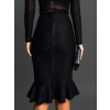 Černá elegantní midisukně CELESTYN s volánem