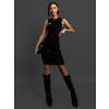 Černé elegantní žerzejové šaty DANAOS