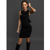 Černé elegantní žerzejové šaty DANAOS