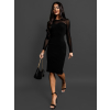 Černé elegantní žerzejové šaty PERIHAN