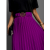 Fialová plisovaná midisukně CAELUS s páskem