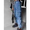 Světle modré cargo denim kalhoty LONDERS