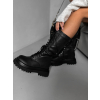 Černé stylové kozačky CYBELA na vyšší podrážce