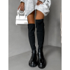 Černé kozačky nad kolena ROPEN
