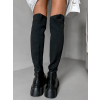 Černé kozačky nad kolena ROPEN