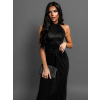 Černé společenské metalické šaty NISUS