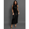 Černé společenské metalické šaty NISUS