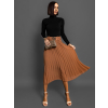 Hnědá plisovaná sukně CAELUS