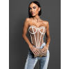 Hnědý stylový korzet SALACIA