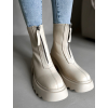 Krémové kotníkové boty CLION