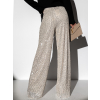 Krémové elegantní kalhoty HEKATE s flitry