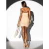 Tmavě béžové koktejlové šaty CAYLLE