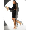 Černé koktejlové šaty EGERIA s průstřihy