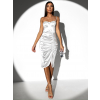 Bílé koktejlové šaty WAMPRI se třpytivým ramínkem
