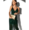 Smaragdové elegantní šaty AGUILO s flitry