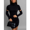 Černé stylově šaty SYRINX s oddělenými rukávy