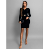 Černé úpletové šaty INKELT s páskem