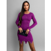 Fialové elegantní šaty MENIS