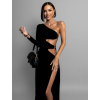 Černé stylové šaty URANIA s průstřihy