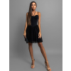Černé stylové šaty LINOS na ramínka