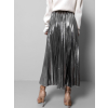 Stříbrná plisovaná metalická sukně SARPEDON
