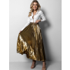Zlatá plisovaná metalická sukně SARPEDON