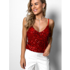 Červený flitrový top PLUTOSY