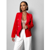 Červené elegantní dvouřadé sako AVODO