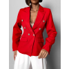 Červené elegantní dvouřadé sako AVODO