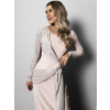 Béžové dlouhé elegantní šaty KORA s flitry