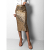Zlatá elegantní midisukně PONOMA s flitry