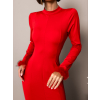 Červené společenské šaty ECHIDNA s dlouhým rukávem