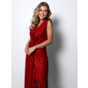 Červené třpytivé šaty CHORILAT s flitry