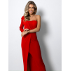Červené stylové šaty DAYNESI na jedno rameno