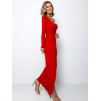 Červené stylové šaty DAYNESI na jedno rameno