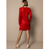 Červené koktejlové šaty PERIFETES s flitry