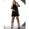 Černé koktejlové šaty LUCRETIA s flitry