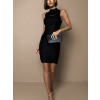 Černé metalické šaty OIBALOS s průstřihem