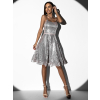 Stříbrné áčkové šaty HORATIO s flitry
