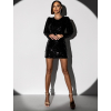 Černé koktejlové šaty TISIFONE s flitry