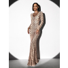 Zlaté společenské šaty NARKISSOS s flitry