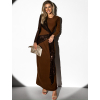 Hnědé společenské šaty KORA s flitry
