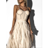 Béžové stylové šaty FAVONIE s tylovou sukní