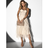 Béžové stylové šaty FAVONIE s tylovou sukní