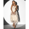 Béžové stylové šaty FAVONIE s tylovou sukní