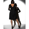 Černé áčkové šaty EPOFIS s krajkovými rukávy