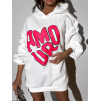 Bílá oversized mikina SALUS s nápisem