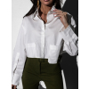Bílá oversized košile BIANCA s kapsičkou